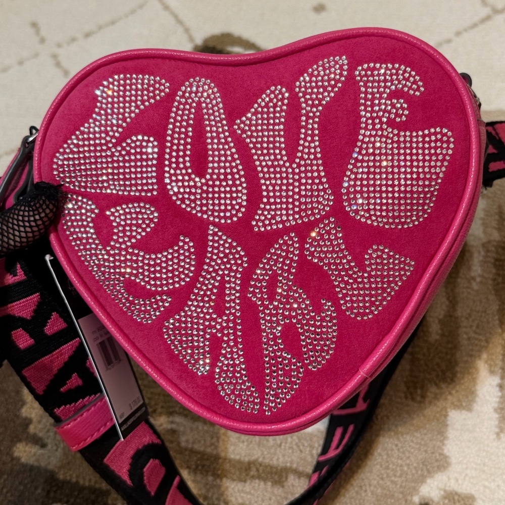 Karl Lagerfeld Love Heart Pink Crossbody NWT